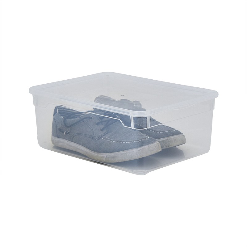 Boîte à chaussures homme 10L 'Clear Box' transparent 36,5x26