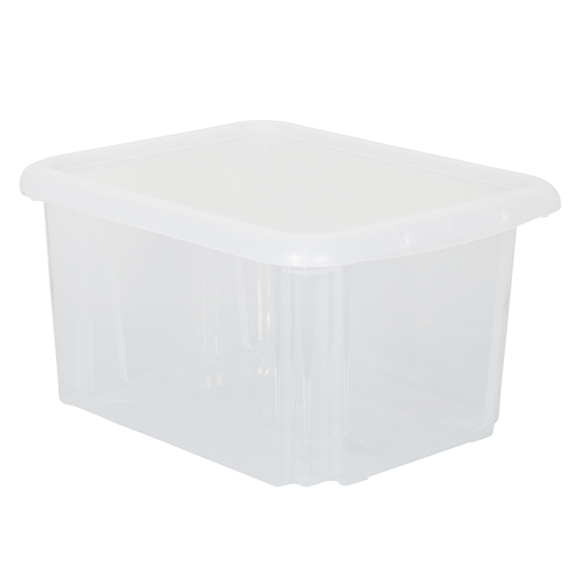Boîte avec couvercle 30L Funnybox transparent 44x36x25cm - L