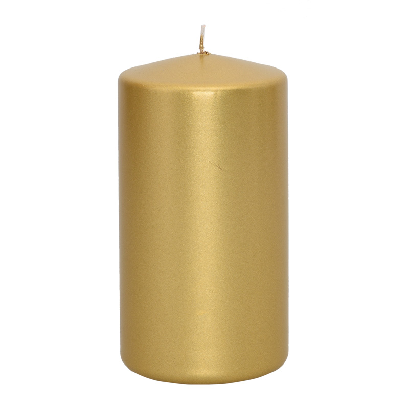 Bougie cylindrique dorée 58 x 100 mm