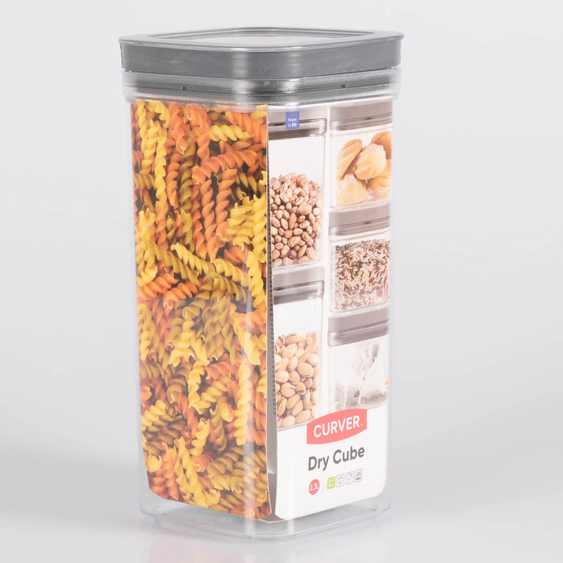 Boîte alimentaire carrée - Plastique - 16 x 16 x 5,8 cm - Vert