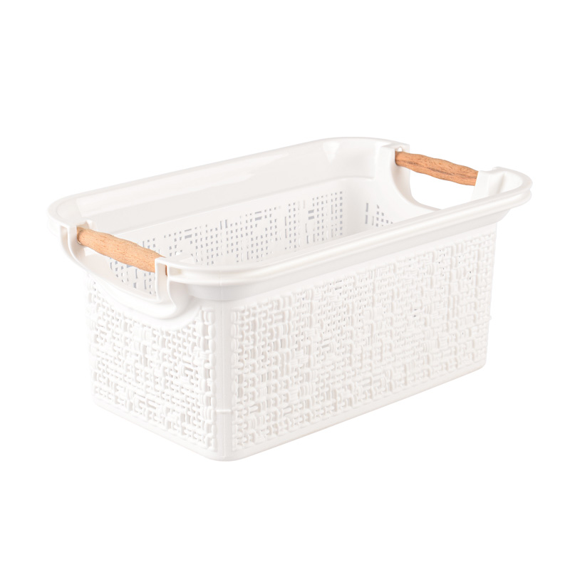 Panier de rangement - Plastique - Marron