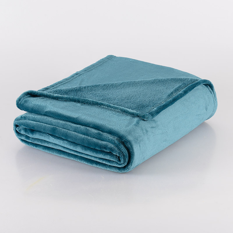 Plaid microfibre super doux 'Alaska' bleu