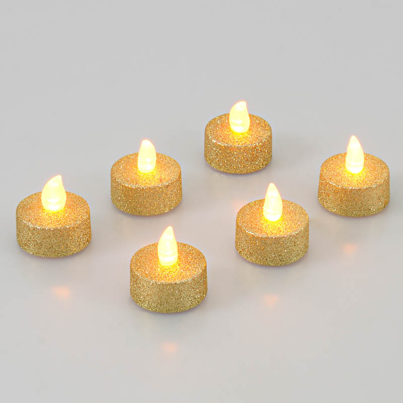 Lot de 6 bougies chauffe plat LED Elyo Blanc chaud - Décoration de table de  fête - Eminza