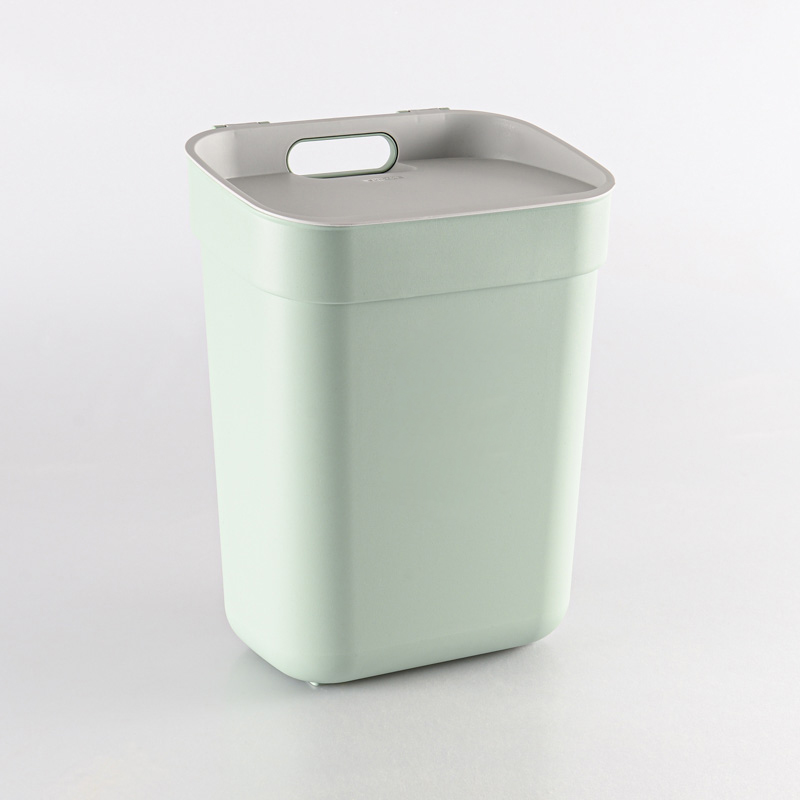 Poubelle de tri 10L vert d'eau vert/argent en plastique recycle -  L'Incroyable