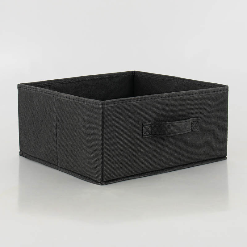 Bac de rangement pliable noir 