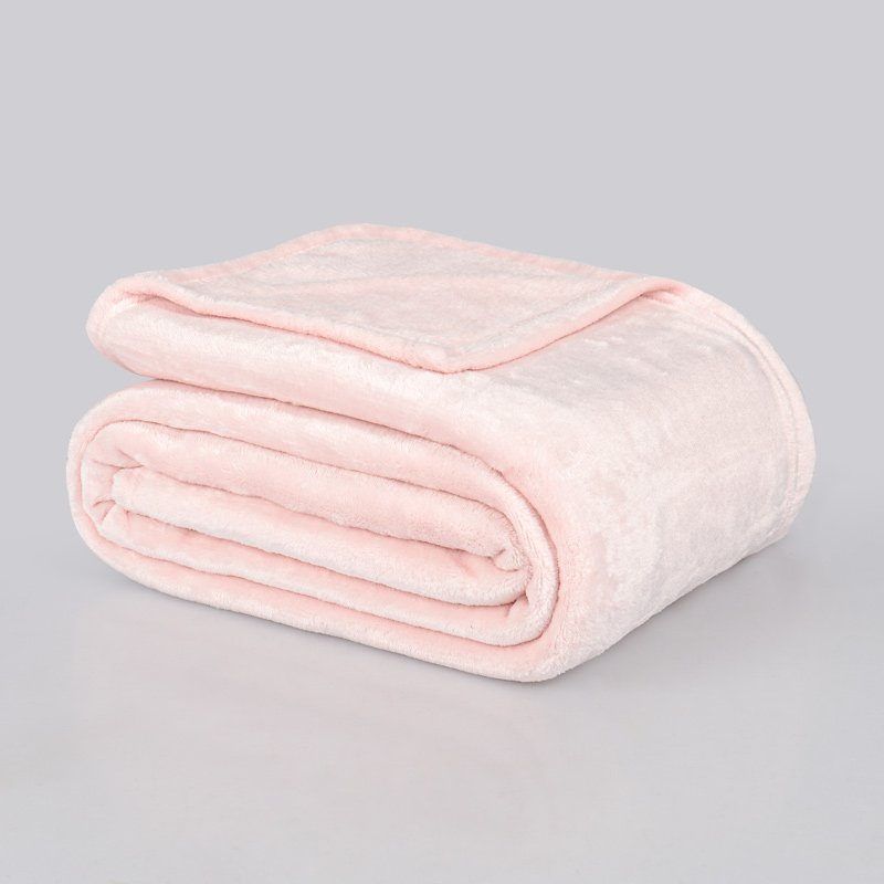 Plaid microfibre super doux 'Alaska' rose 