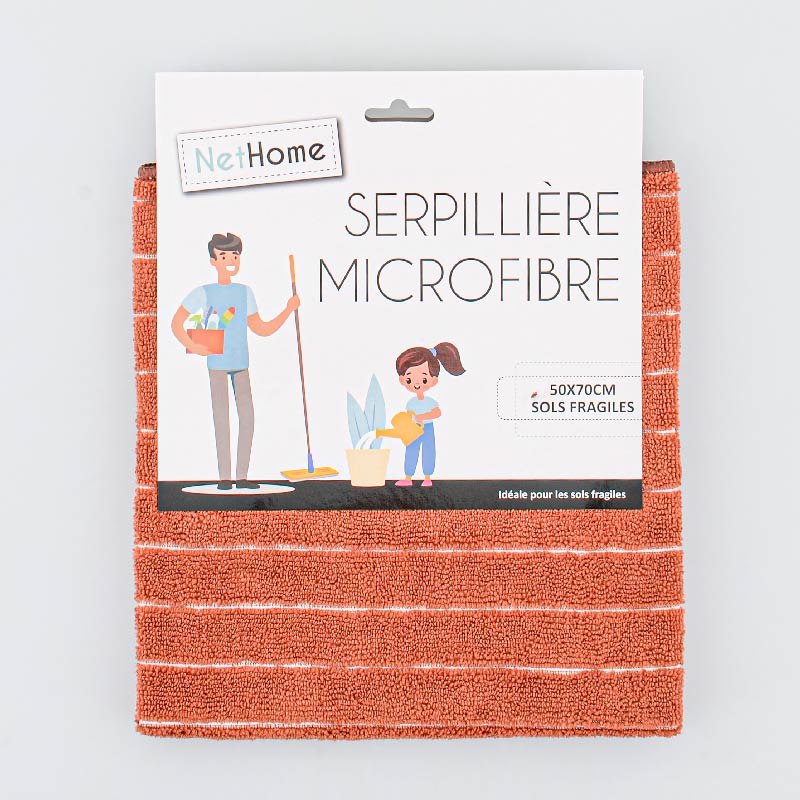 Serpillère microfibre terracotta