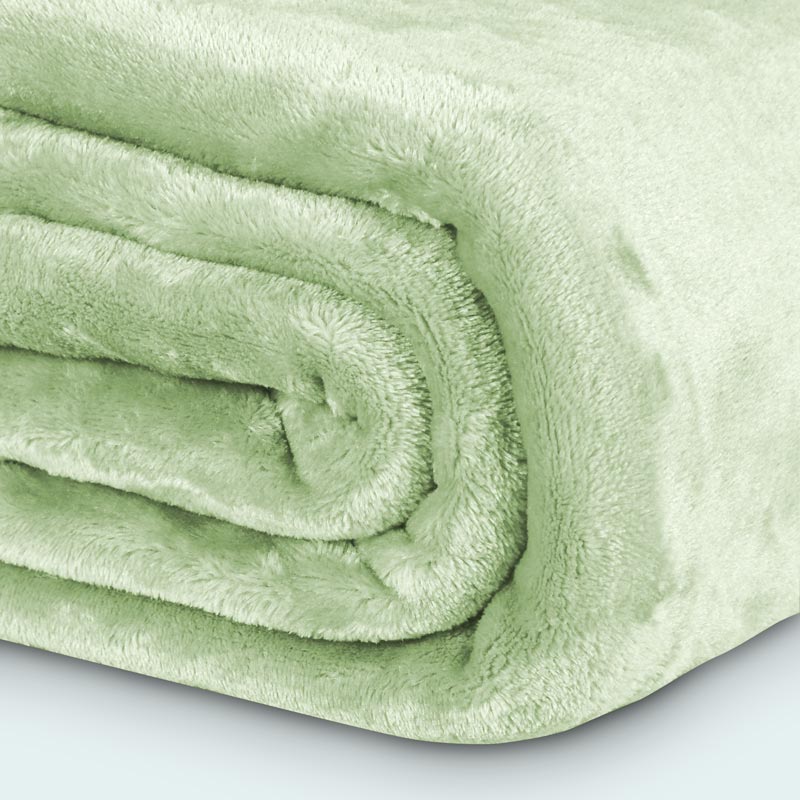 Plaid microfibre super doux 'Alaska' vert