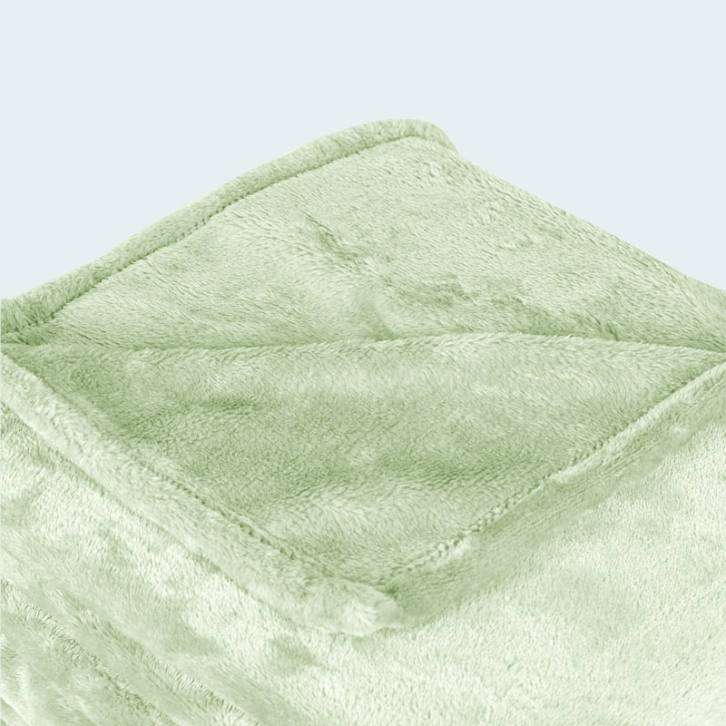 Plaid microfibre super doux 'Alaska' vert