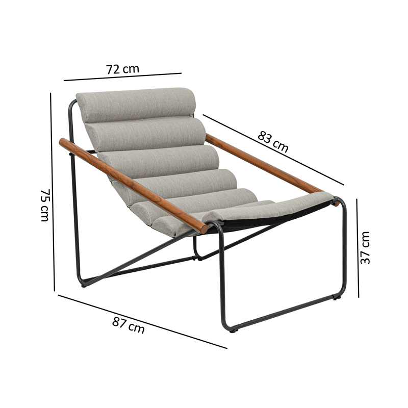 Fauteuil rembourré 'Maceo' 