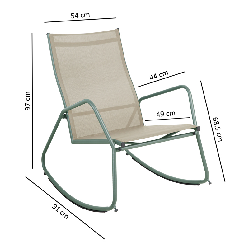 Fauteuil à bascule 'Chill' beige 