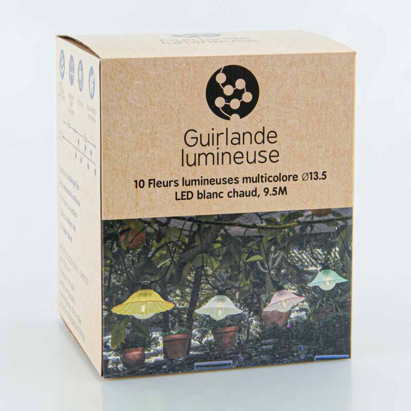 Guirlande lumineuse 10 fleurs LED 