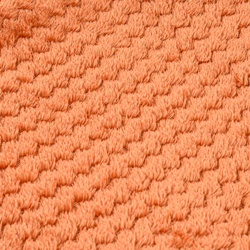 Plaid microfibre 'Zaggy' terracotta