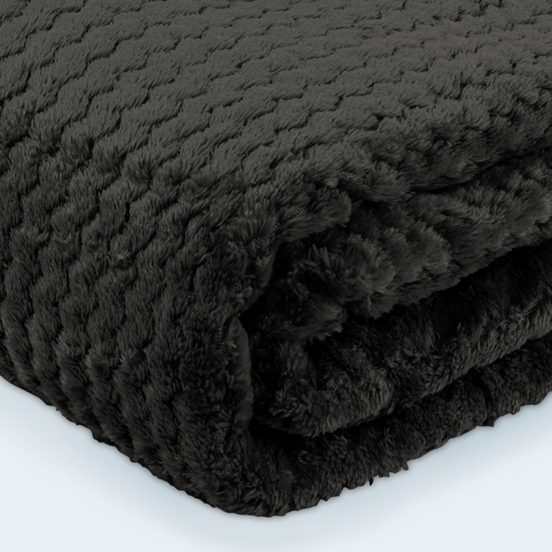 Plaid microfibre 'Zaggy' noir