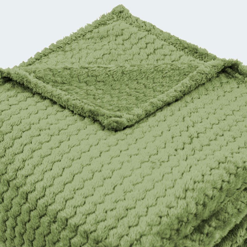 Plaid microfibre 'Zaggy' vert