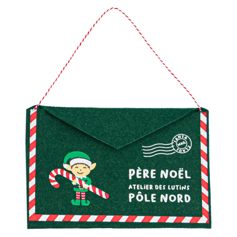 Boîte enveloppe décorée pour Noël