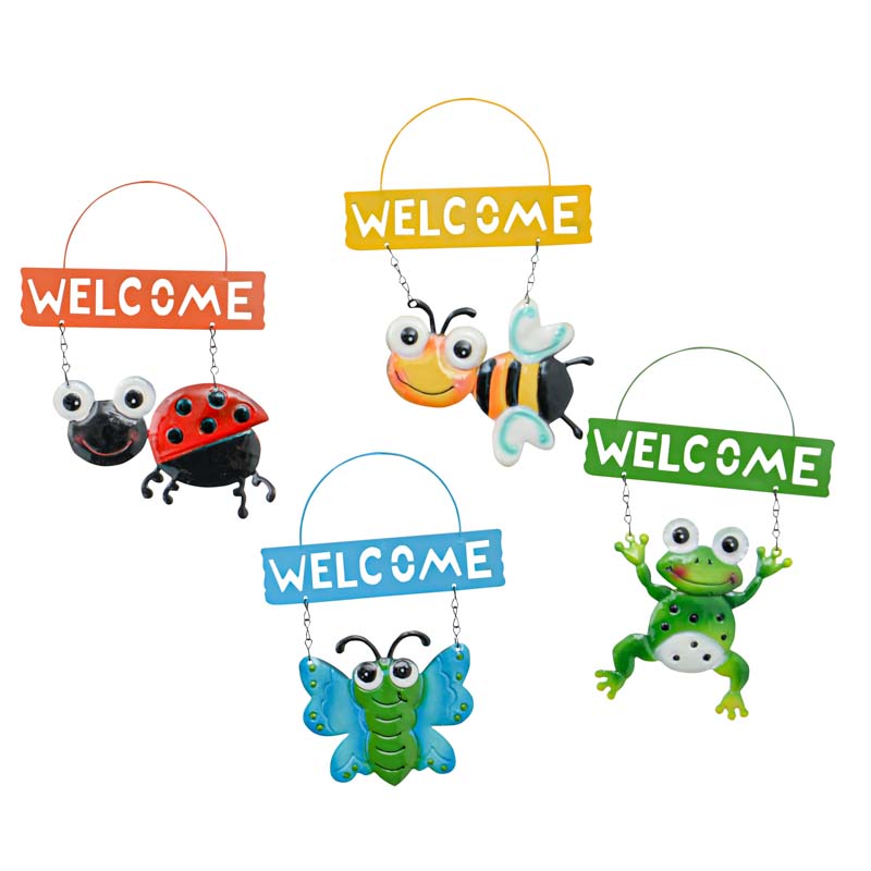 Pancarte 'Welcome' avec animal