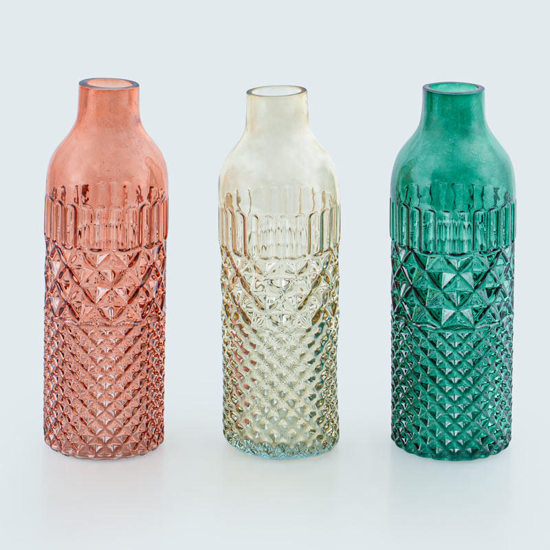 Vase en verre coloré