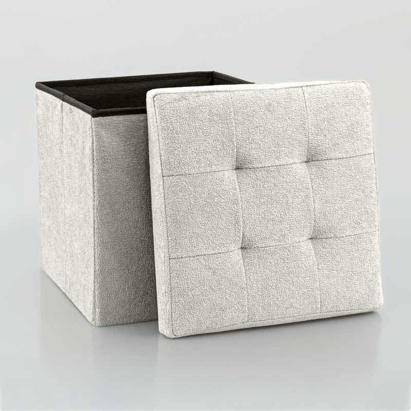 Pouf de rangement pliable carré 'Luxury' 