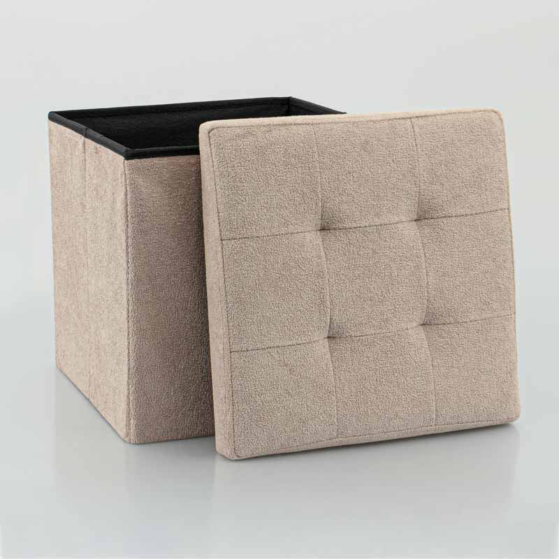 Pouf de rangement pliable carré 'Luxury'