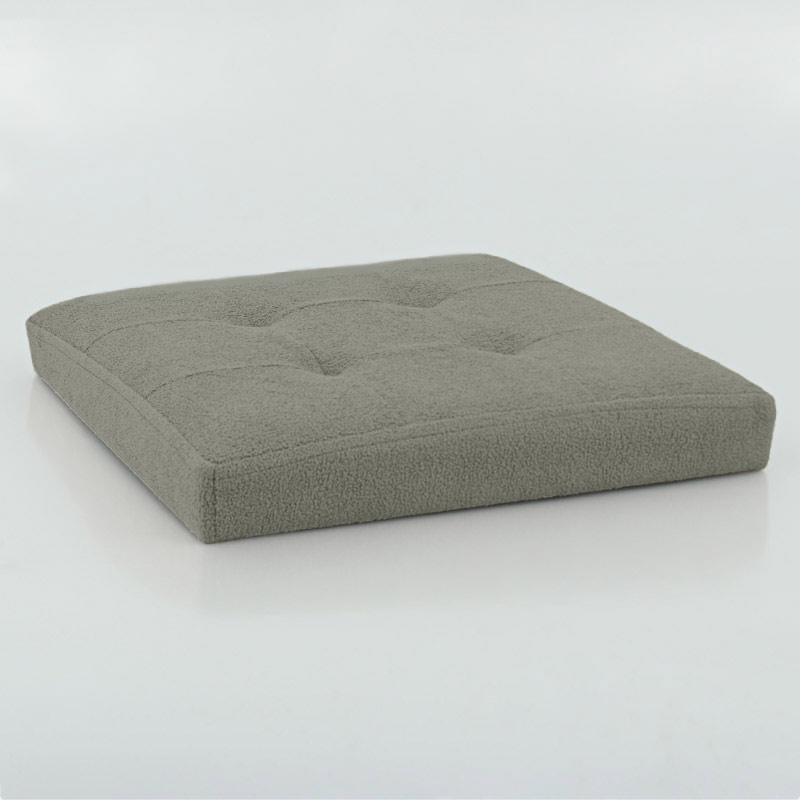 Pouf de rangement pliable carré 'Luxury' gris