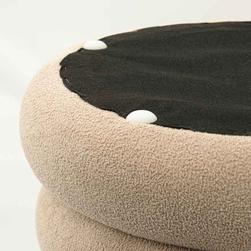 Pouf fluffy 'Luxury' beige