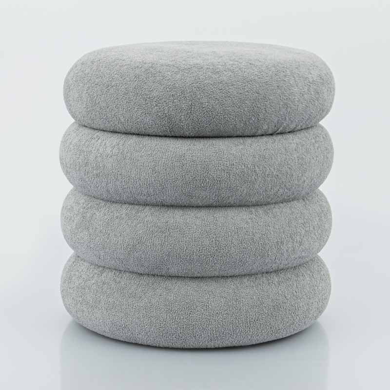 Pouf fluffy 'Luxury' gris