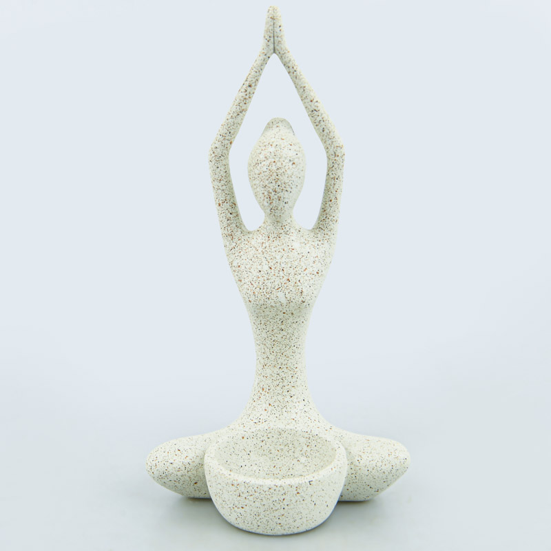 Porte-bougie figurine posture  Yoga 