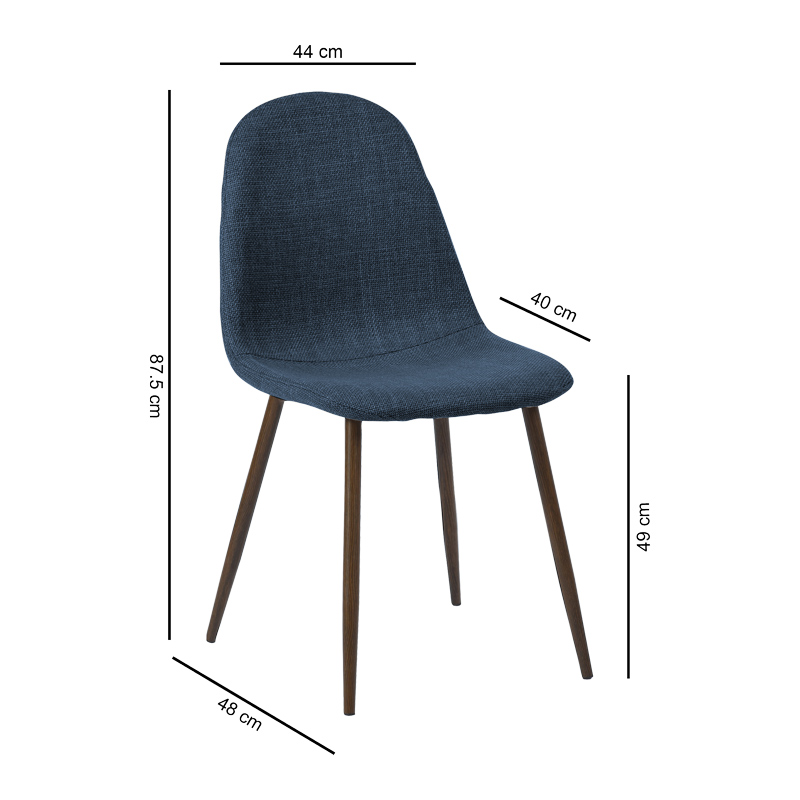 Chaise 'Anya' bleue