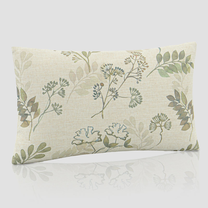 Coussin imprimé 'Lise' vert