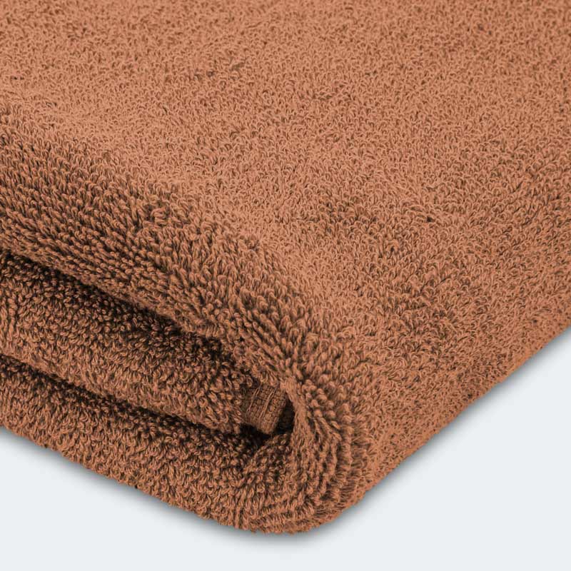 Drap de bain 'Loca' couleur terracotta