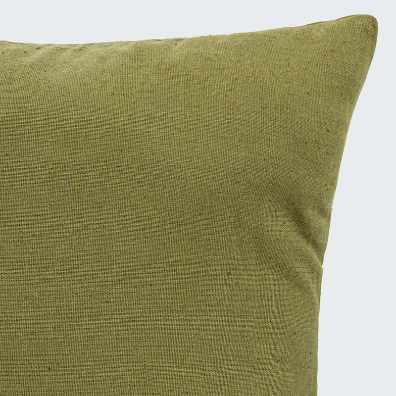 Coussin tufté 'Foglia' kaki