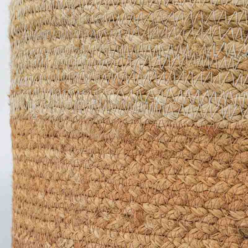 Pouf jute 'Namae' beige et écru