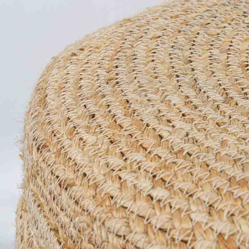 Pouf jute 'Namae' beige et écru