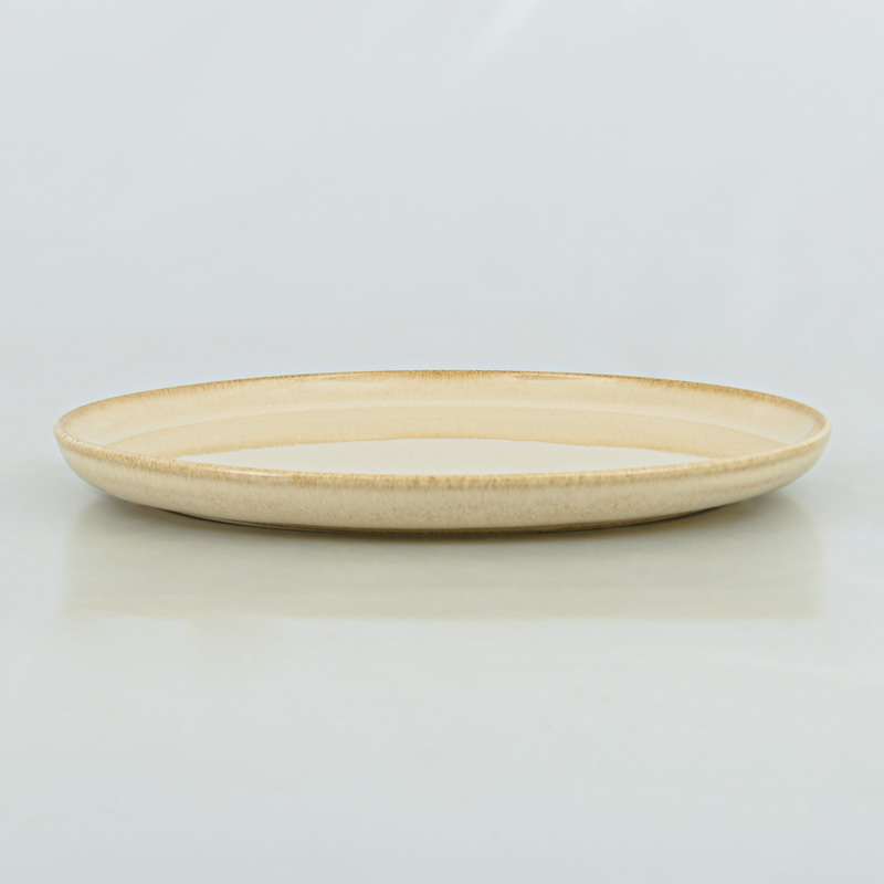 Assiette plate 'Lena' beige