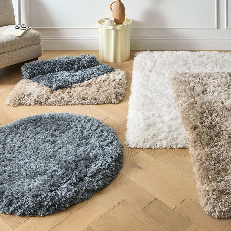 Tapis rond 'Bichgy' blanc