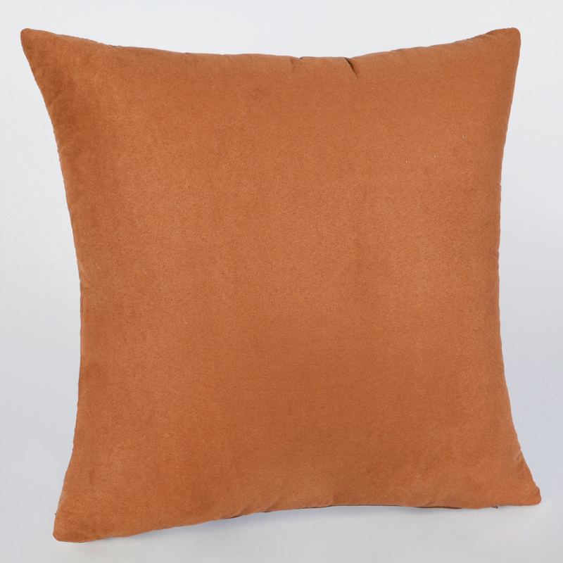 Coussin suédine 'Stormy' terracotta