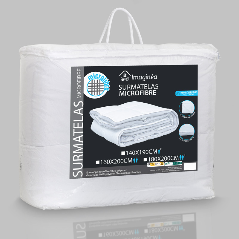 Surmatelas 400 g/m2 140x190cm