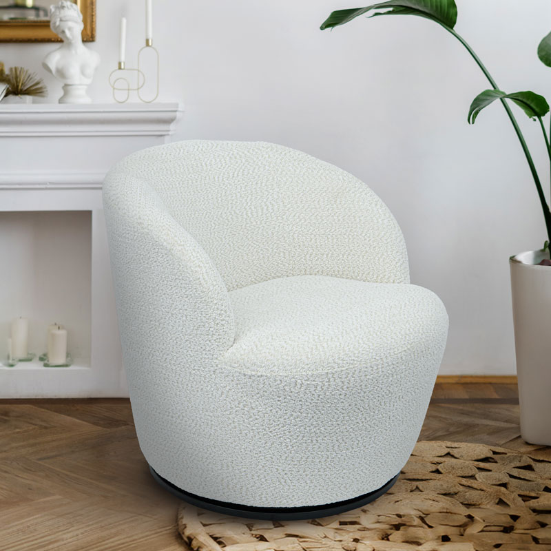 Fauteuil pivotant 'Diva' blanc