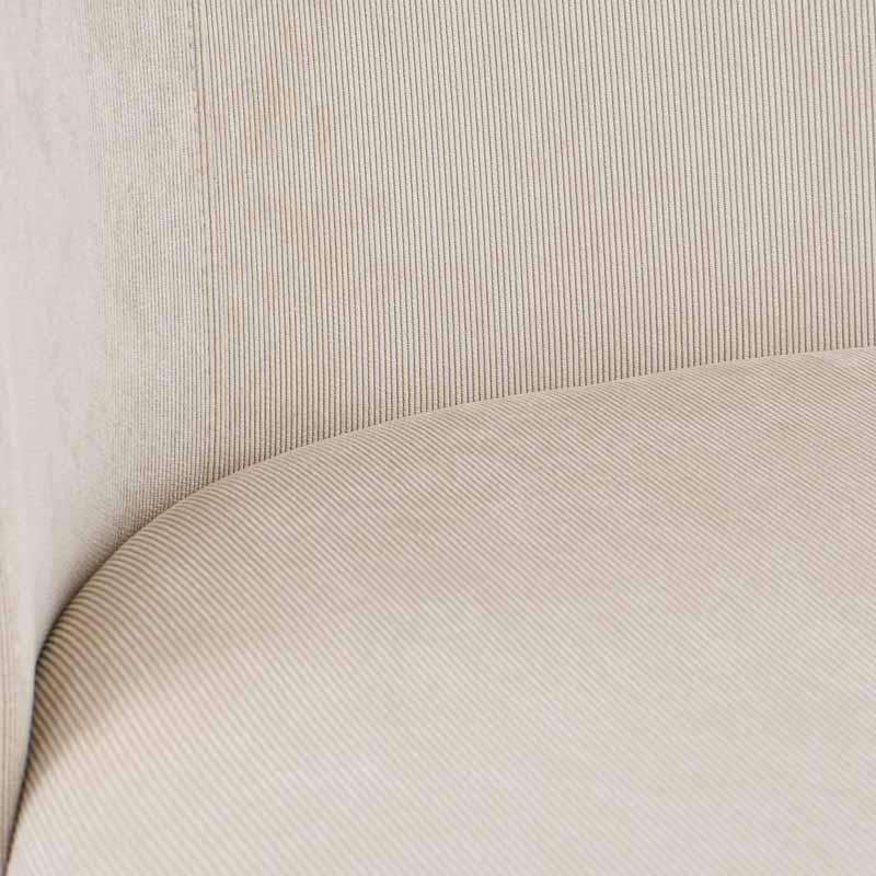 Chaise tissu côtelé 'Iselia' beige