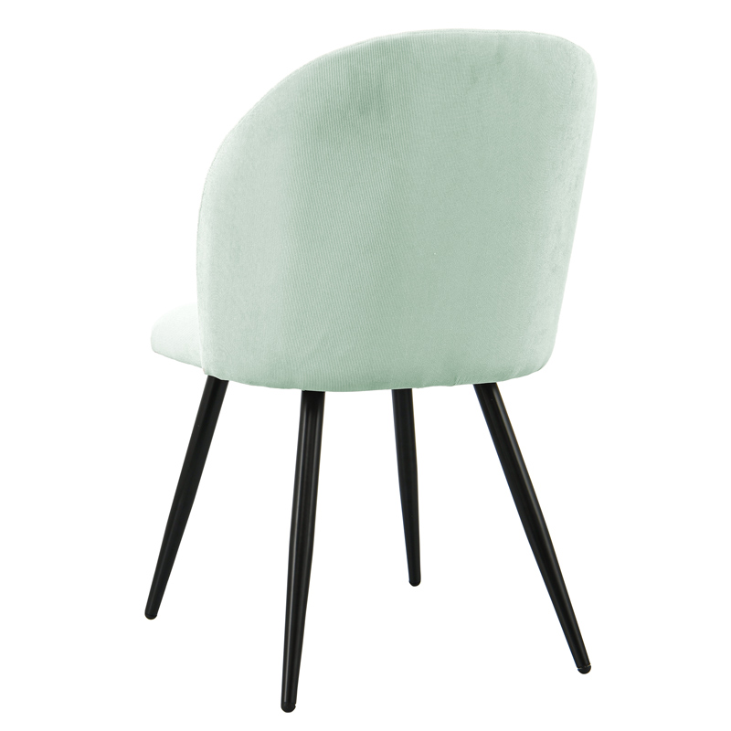 Chaise tissu côtelé 'Iselia' vert