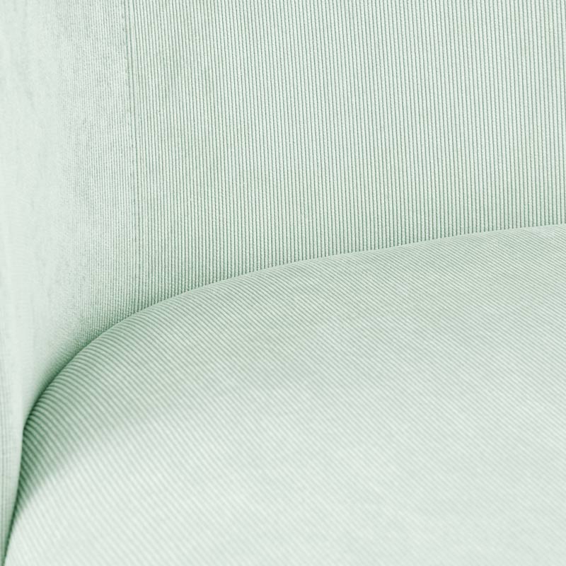 Chaise tissu côtelé 'Iselia' vert