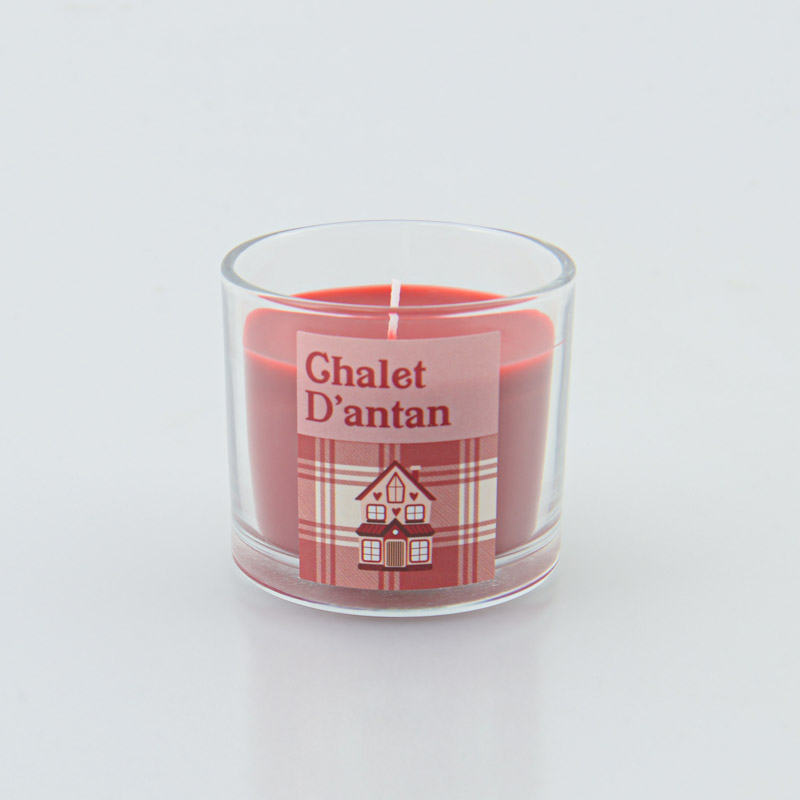 Bougie parfumée 'Chalet d'Antan' rouge