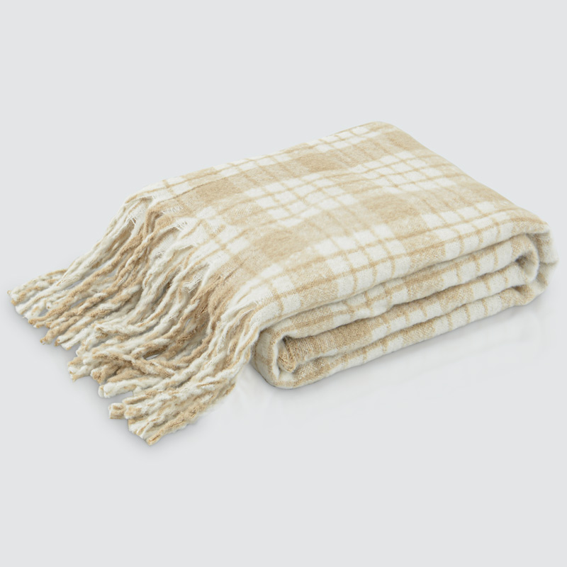 Plaid 'Cloverdale' en carreaux beige 750G