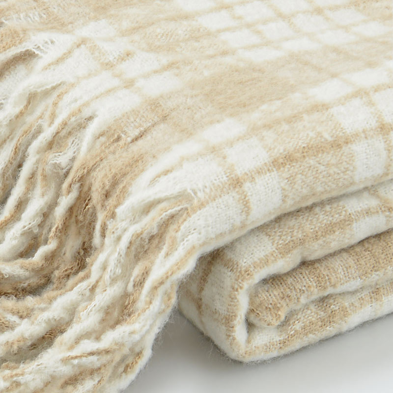 Plaid 'Cloverdale' en carreaux beige 750G