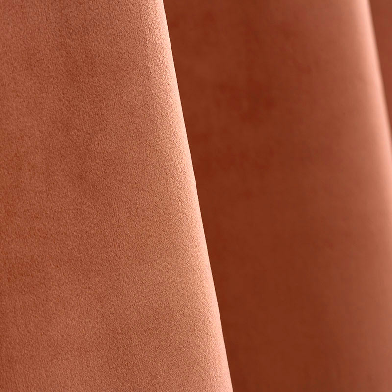 Rideau velours 'Elena' couleur terracotta