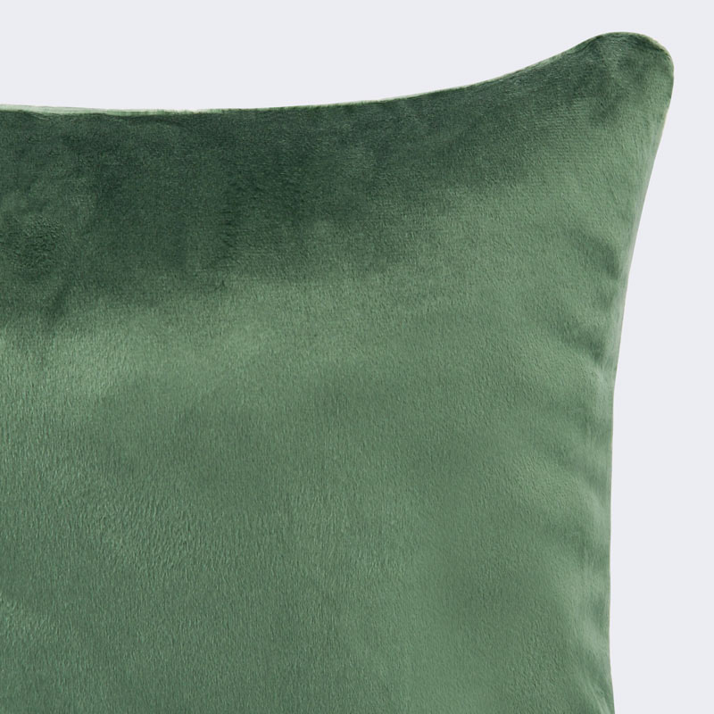 Coussin velours piqué 'Disco' vert