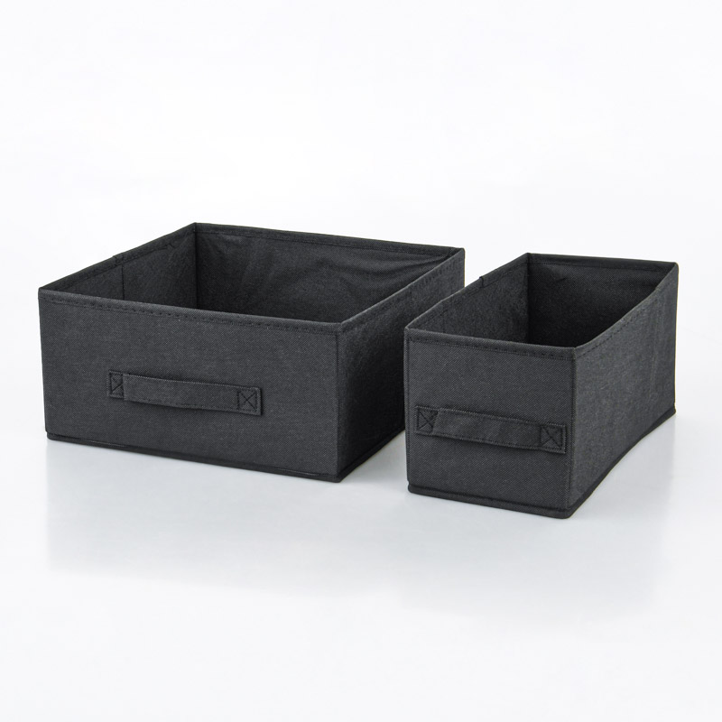 Bac de rangement pliable noir