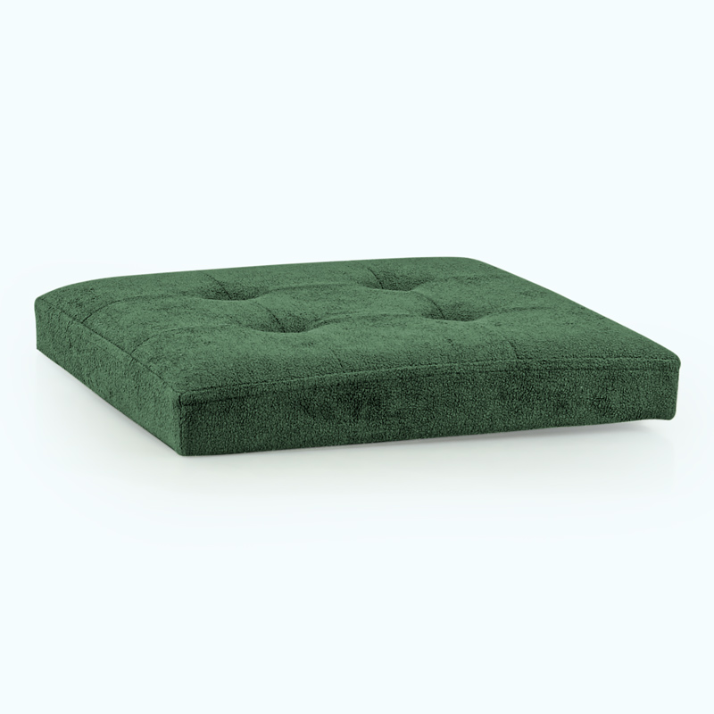 Pouf de rangement pliable carré 'Luxury' vert