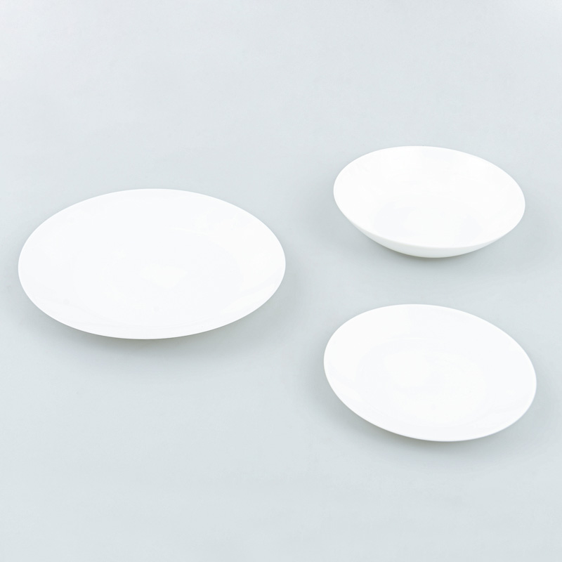 Assiette plate blanche 'Zelie'